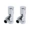 Milano Kent Dual Fuel - Chrome Straight Heated Towel Rail - 1600mm x 400mm