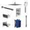 Villeroy & Boch Universal - Thermostatic Shower System with 250mm Square  Shower Head and Hand Shower (2 Outlet)  - Chrome