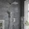 Villeroy & Boch Universal - Thermostatic Shower System with 250mm Square  Shower Head and Hand Shower (2 Outlet)  - Chrome