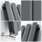 Milano Viti - Anthracite Diamond Panel Vertical Designer Radiator - 1780mm x 420mm (Double Panel)