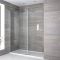 Milano Portland - Chrome Walk-In Shower Enclosure with Tray - Choice of Size and Return Panel Option
