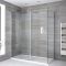 Milano Portland - Chrome Corner Walk-In Shower Enclosure with Tray - Choice of Size and Hinged Return Panel Option