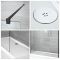 Milano Nero - Open Walk-Through Shower Enclosure with Tray - Choice of Sizes and Hinged Return Panel Option