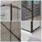 Milano Barq - Open Walk-Through Shower Enclosure with Slate Tray - Choice of Sizes and Hinged Return Panel Option