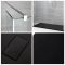 Milano Portland - Chrome Open Walk-Through Chrome Shower Enclosure with Slate Tray - Choice of Size and Hinged Return Panel Option