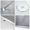 Milano Portland-Luna - Smoked Glass Open Walk-Through Chrome Shower Enclosure with Tray - Choice of Size and Hinged Return Panel Option
