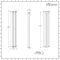 Milano Aruba - White Vertical Designer Radiator - 1400mm x 236mm (Double Panel)