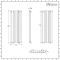 Milano Aruba - White Vertical Designer Radiator - 1400mm x 472mm (Double Panel)