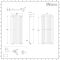 Milano Aruba - White Vertical Designer Radiator - 1400mm x 590mm (Single Panel)