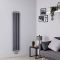 Terma Ribbon - Silver Vertical Designer Radiator - 1720mm x 390mm