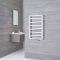 Terma ZigZag - White Vertical Heated Towel Rail - 835mm x 500mm
