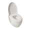 Milano Altham - White Modern Rimless Wall Hung Toilet with Tall Wall Frame - Choice of Flush Plate