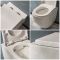 Milano Irwell - White Modern Rimless Wall Hung Toilet with Tall Wall Frame - Choice of Flush Plate