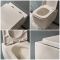 Milano Longton - White Modern Wall Hung Toilet with Short Wall Frame - Choice of Flush Plate