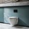 Milano Newby - White Modern Wall Hung Toilet with Short Wall Frame - Choice of Flush Plate