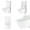 Milano Arca - White 500mm Compact WC Unit with Japanese Bidet Toilet
