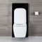 Milano Arca - Black 500mm Compact WC Unit with Longton Toilet
