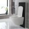Milano Arca - Black 500mm Compact WC Unit with Farington Rimless Toilet