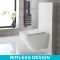 Milano Arca - White 500mm Compact WC Unit with Farington Rimless Toilet