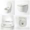 Milano Arca - Black 500mm Compact WC Unit with Overton Rimless Toilet
