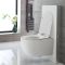 Milano Arca - White 500mm Compact WC Unit with Overton Rimless Toilet