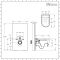 Milano Arca - White 500mm Compact WC Unit with Overton Rimless Toilet