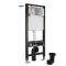 Milano Sandringham - Traditional Wall Hung Toilet with Tall Wall Frame - Choice of Flush Plate