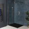 Milano Rosso - Matt Bronze Walk-In Shower Enclosure with Slate Tray - Choice of Sizes