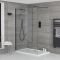 Milano Nero - Walk-In Shower Enclosure with Tray - Choice of Sizes