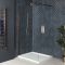 Milano Eris - Brushed Copper Modern Walk-In Shower Enclosure with Tray - Choice of Sizes