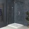 Milano Rosso - Matt Bronze Modern Walk-In Shower Enclosure with Tray - Choice of Sizes