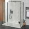 Milano Nero - 3 Sided Walk-In Shower Enclosure with Tray - Choice of Sizes
