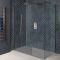 Milano Eris - Brushed Copper Corner Walk-In Shower Enclosure with Slate Tray - Choice of Sizes