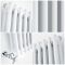 Milano Windsor - White Vertical Traditional Double Column Radiator - Choice of Size and Feet