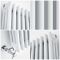 Milano Windsor - White Horizontal Traditional Column Radiator - 600mm x 605mm (Triple Column)