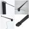 Milano Nero - 1950mm Wet Room Screen - Black - Choice of Sizes and Hinged Return Panel