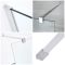Milano Portland - 1950mm Wet Room Screen - Chrome - Choice of Sizes and Hinged Return Panel