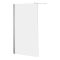 Milano Portland - 1950mm Wet Room Screen - Chrome - Choice of Sizes and Hinged Return Panel