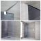 Milano Portland-Luna - Smoked Glass Chrome Wet Room Shower Enclosure - Choice of Glass Size and Drain