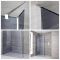 Milano Portland-Luna - Smoked Glass Chrome Wet Room Shower Enclosure with Hinged Return Panel - Choice of Glass Size and Drain