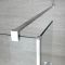 Milano Portland - 1950mm Wet Room Screen - Chrome - Choice of Sizes and Hinged Return Panel