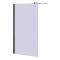 Milano Nero-Luna - 1950mm Smoked Glass Wet Room Screen - Black - Choice of Sizes and Hinged Return Panel
