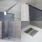 Milano Portland-Luna - 1950mm Smoked Glass Wet Room Screen - Chrome - Choice of Sizes and Hinged Return Panel