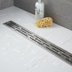 Milano - Linear Stainless Steel Shower Drain with Grate - Choice of Size & Finish