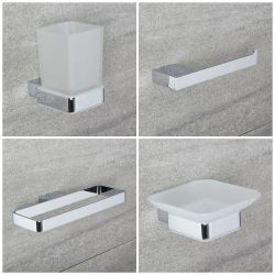 Milano Arvo - Modern 4 Piece Chrome Accessory Pack