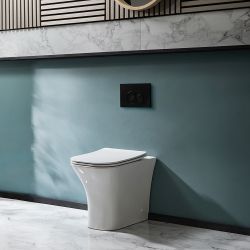 Milano Avenham - White Modern Back To Wall Toilet with Soft Close Seat