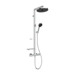 Ideal Standard Ceratherm ALU+ - Thermostatic Bar Shower Valve with 2 spray Shower Head and Multi-Function Hand Shower - Choice of Finish