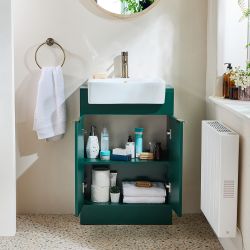 Milano Lurus - 550mm Modern Vanity Unit with Basin - Choice of Finish and Handles
