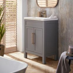 Milano Aston - 600mm Traditional Vanity Unit with Basin - Choice of Finish and Handles