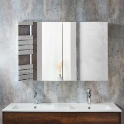 Milano Cleo - Modern Mirrored Cabinet - 1000mm x 660mm